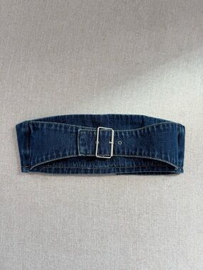 Meshki Dark Blue Denim Top